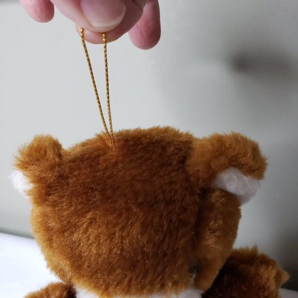 CUTE Vintage Christmas Brown Teddy Bear Plush Tree Ornament Stuffed Animal 6" - Picture 3 of 10